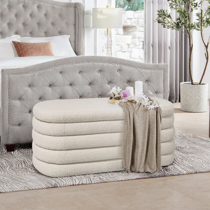 Kyrsten Acrylic Upholstered Storage Bench
