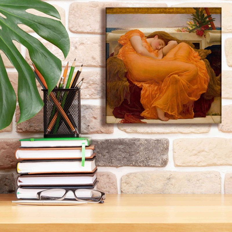 «Flame June» par Sir Frederick Leighton, art mural sur toile, H 12 po x l 12 po x P 0,75 po