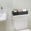 Ensemble de 2 bacs de rangement en acrylique pour dessus de réservoir de toilette et panier de rangement avec poignées pour l'organisation de la salle de bain et la décoration intérieure