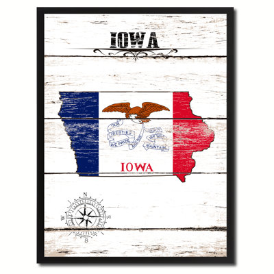 État d’Iowa State-impression d’art graphique sur toile