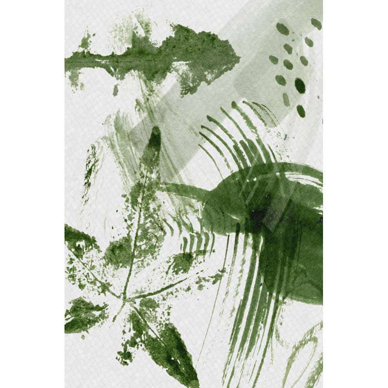 Shades Of Forest IV by Melissa Wang - Painting on Canvas, 122 cm H x 81 cm W, Black Floater Framed