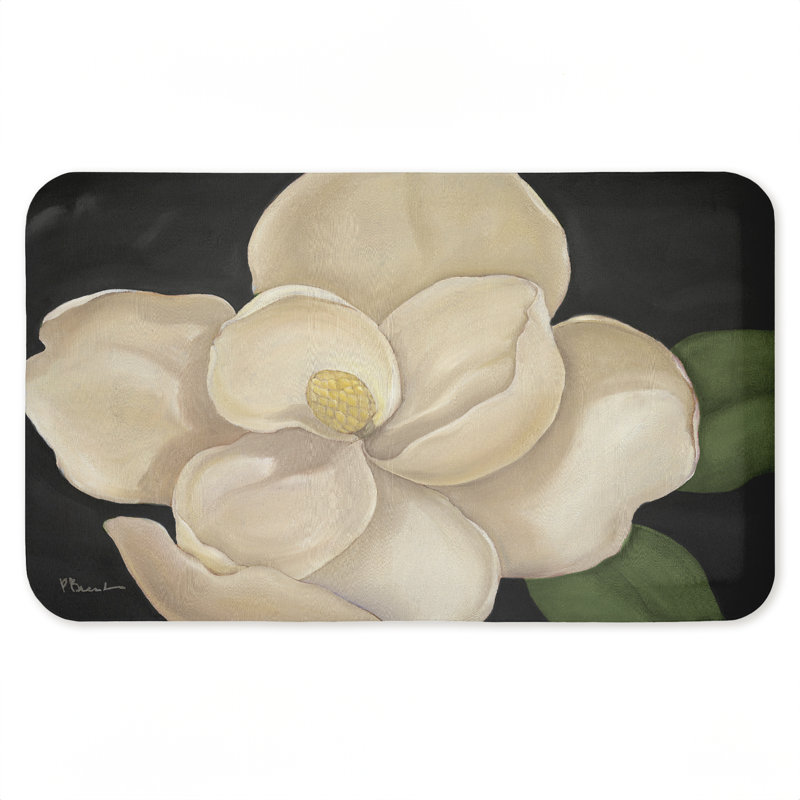 Vintage Magnolia Grandiflora Printed Anti-Fatigue Floor Mat, design by Paul Brent, 30"x18"