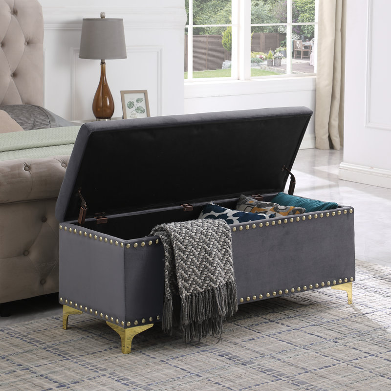 Bancs de rangement non assortis 2 pièces Corris, Gris foncé