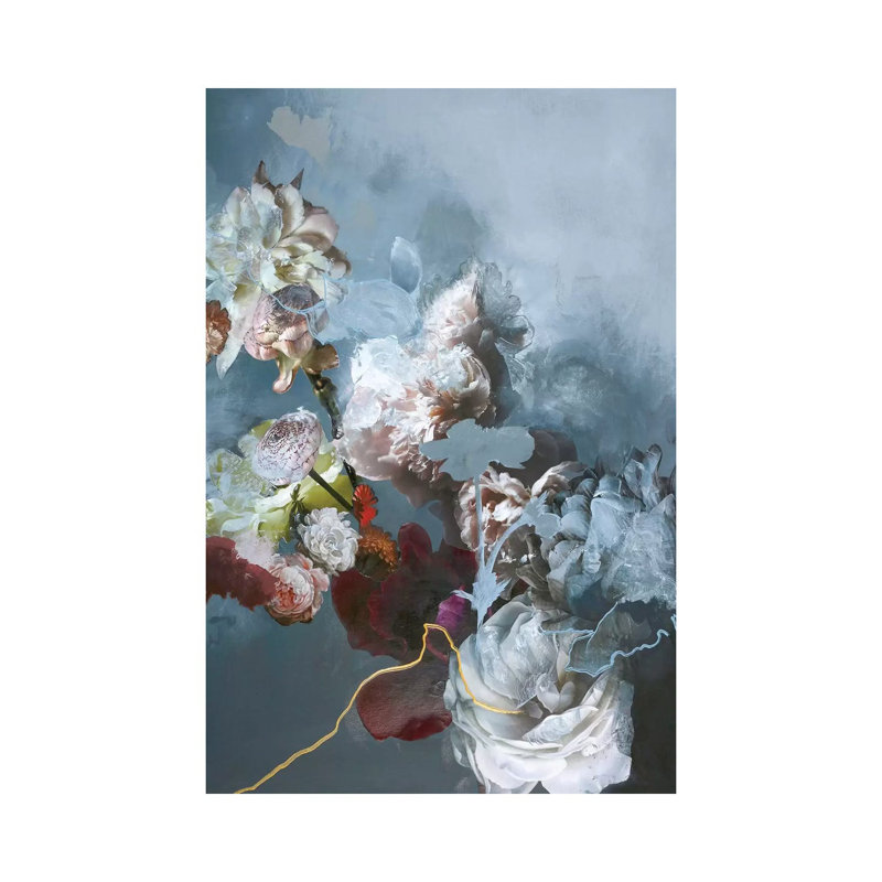 Haute Couture Blue - Painting on Canvas, Wrapped Canvas, 66.04cm H x 45.72cm W x 1.91cm D