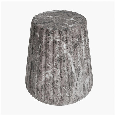 Table d'appoint d'extérieur sculptée Cleme, brun