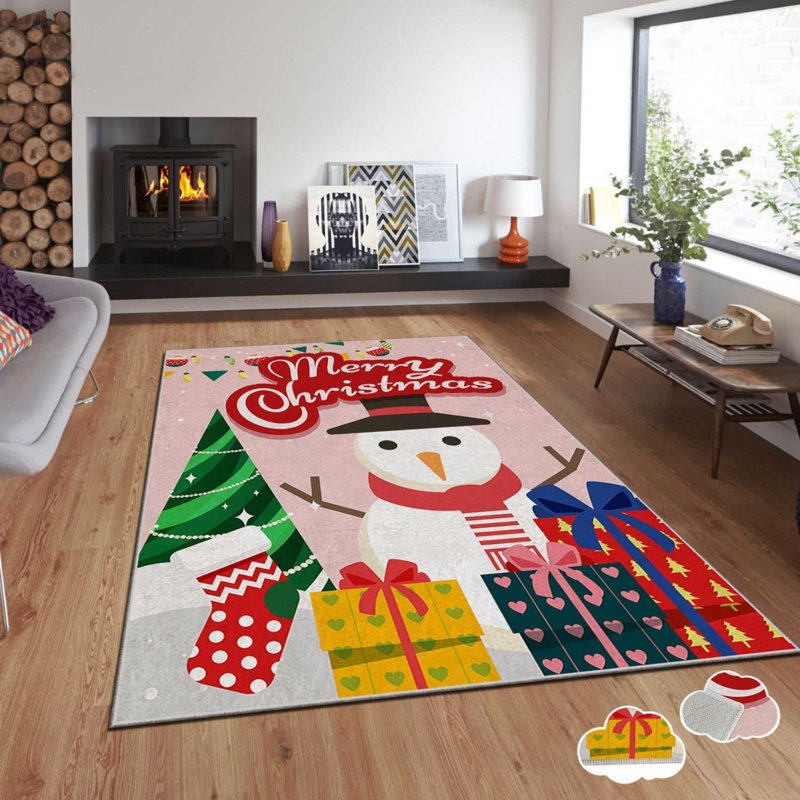 Luxurious Polyester Area Rug, 5.2 x 7.5 Feet | 740 g/m² Velvet Fabric with Non-Slip Dot Underside | Laminated Sponge for Comfort | Easy Clean & Machine Washable | Modern Digital Print, Perfect for Living Rooms & Bedrooms