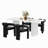 Modern Double Pedestal Dining Table Set-1152437830-1152437831