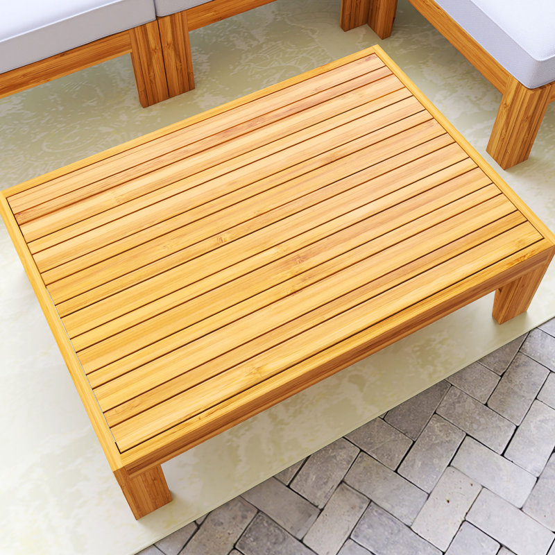Ensemble 5 pièces de canapés modulaires d'extérieur avec cadre en bois naturel et coussins, Gris