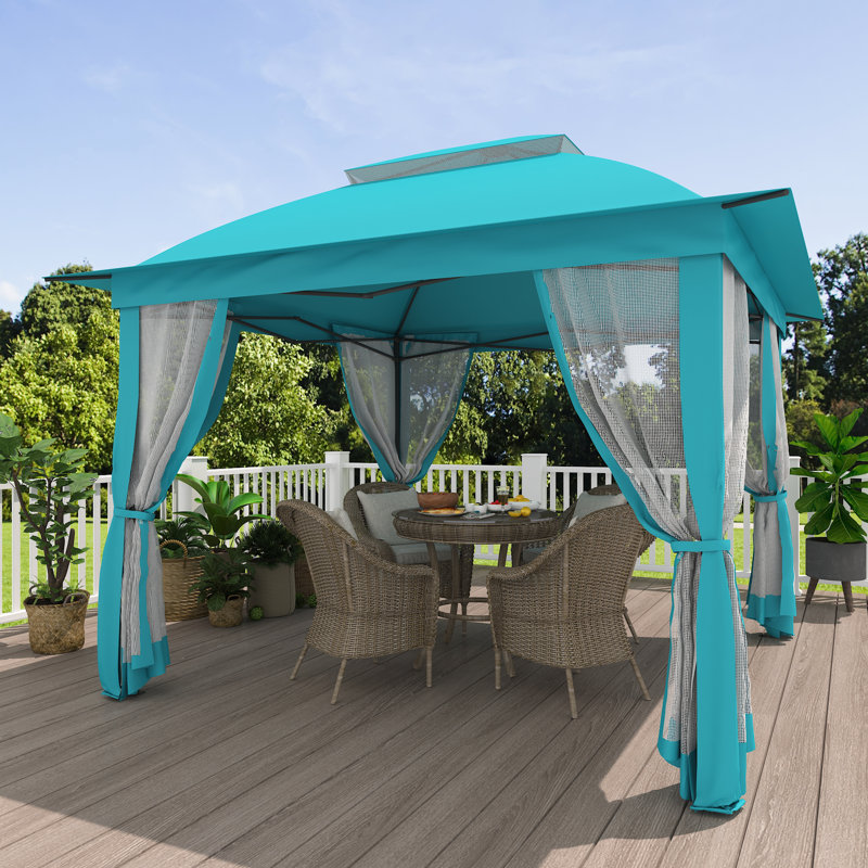 11 Ft. X 11 Ft. Pop Up Portable With Mosquito Netting, Teal