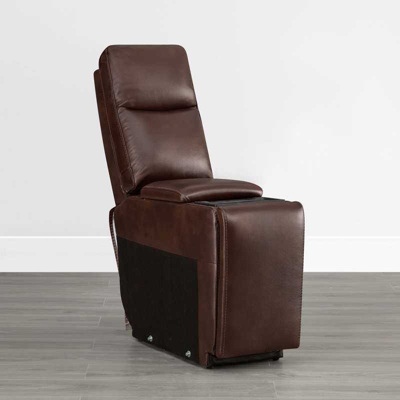 Console en cuir véritable, Cognac