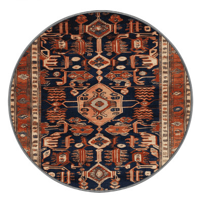 Machine Washable Turkish Brown Area Rug