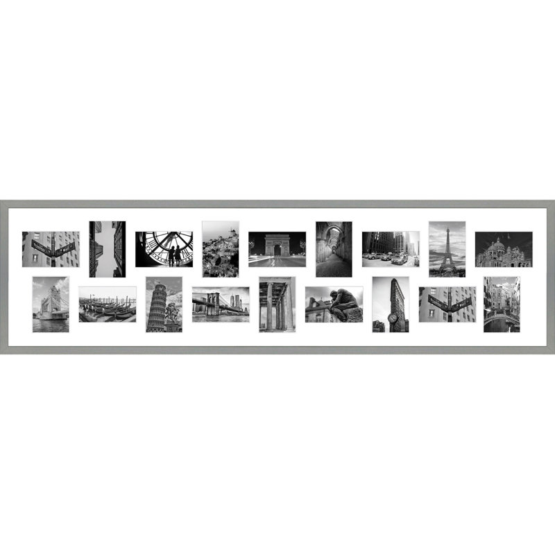 Kuwan Wood Collage Frame, Light Grey, 7cm x 10cm