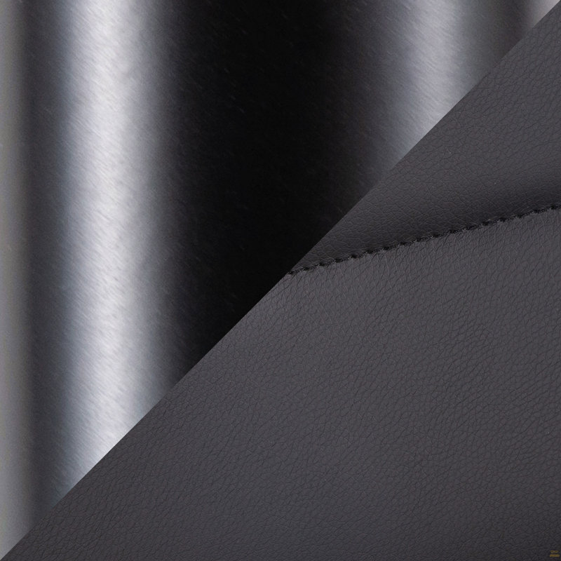 Chaise de bureau en similicuir noir, Noir