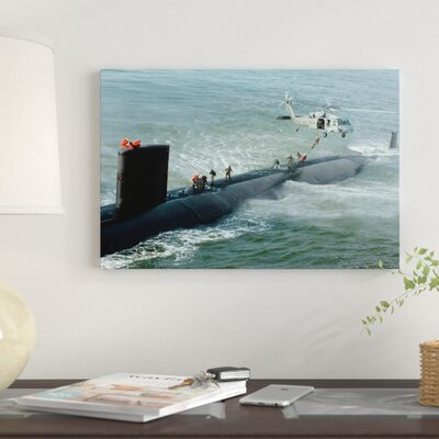 Soldiers Perform a Fast-Roping Exercise from a MH-60S Seahawk to the Topside of USS Toledo' Photographic Print on Canvas -  East Urban Home, EFB25771CC9741AAB76FC6C87DF8966B