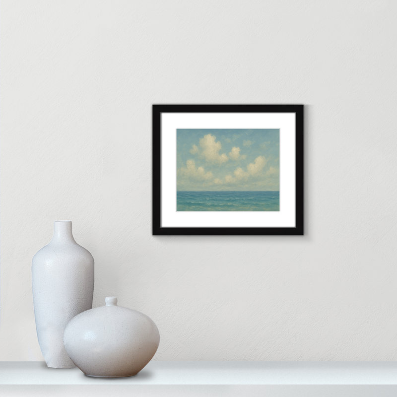 «Drift and Tide Print» par Clara Moyet, exclusivement pour Casa Fine Arts., L 15 po x H 13 po, Imprimé mat, Noir satiné