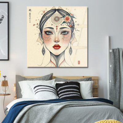 Art mural en verre trempé de style japonais