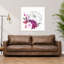 «Moonlit Mums», art mural d'automne contemporain abstrait chiranthemum moderne-2114296760