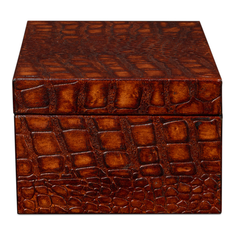 Shagreen Handmade Decorative Box, Brown