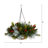 Pine and Berries Hanging Basket with LED Lights