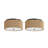 Flush Mount Ceiling Light With Seagrass Shade