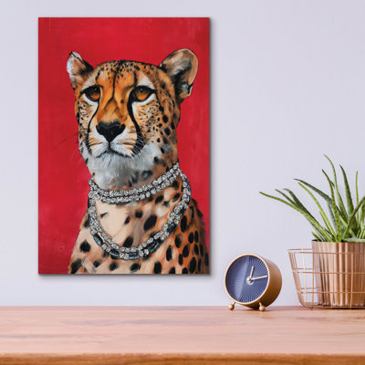  «Elegant Leopard» par Svetlana Aleynikova, art mural en verre acrylique, 12 po x 16 po