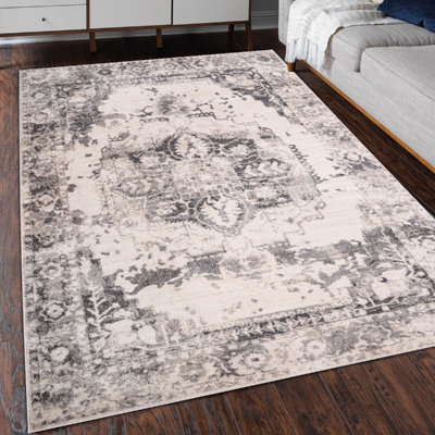 Tapis oriental oriental blanc