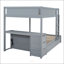 Lit superposé double / double avec lit gigogne simple-1222662295