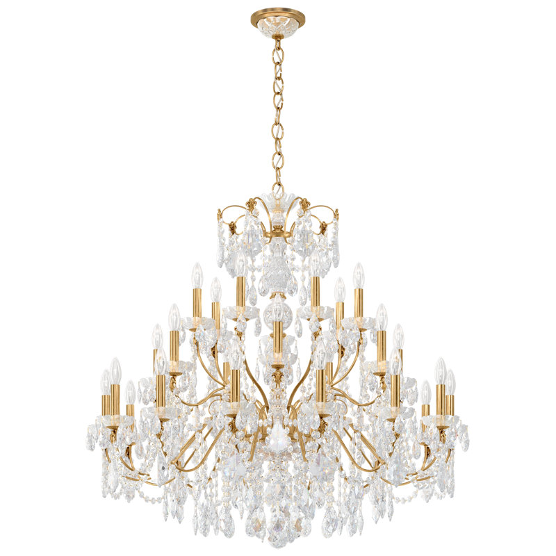 Century 28 - Light Glass Chandelier, Heirloom Gold