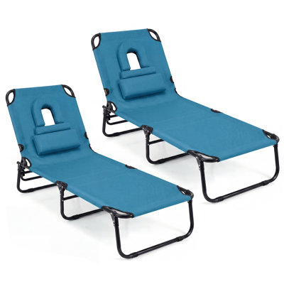 Lorali Outdoor Metal Chaise Lounge
