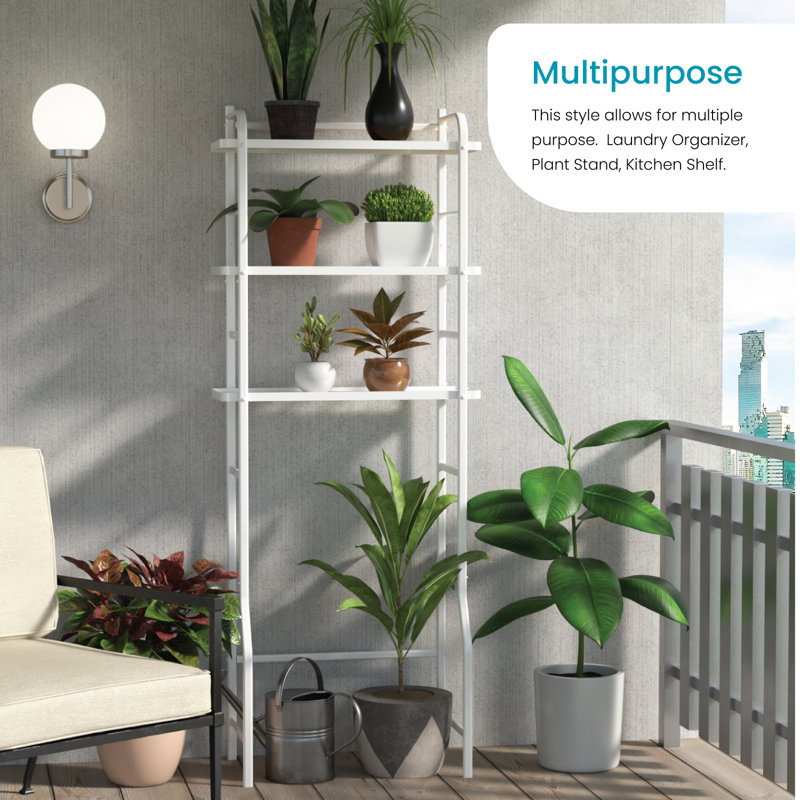 Noeli 3 Tiers Tall Over the Toilet Storage Rack and Shelf, White