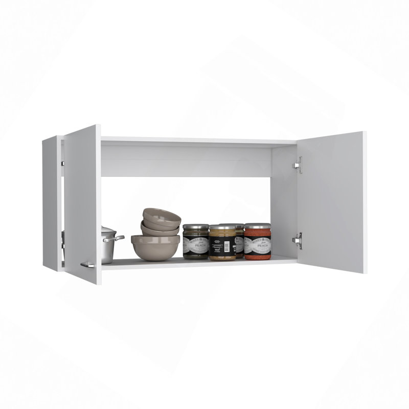 Armoire murale, deux tablettes, porte double