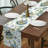 Delyth Handmade Floral Table Runner Jaco Blue Polyester Dining Table Runner for Luxurious Table Decor