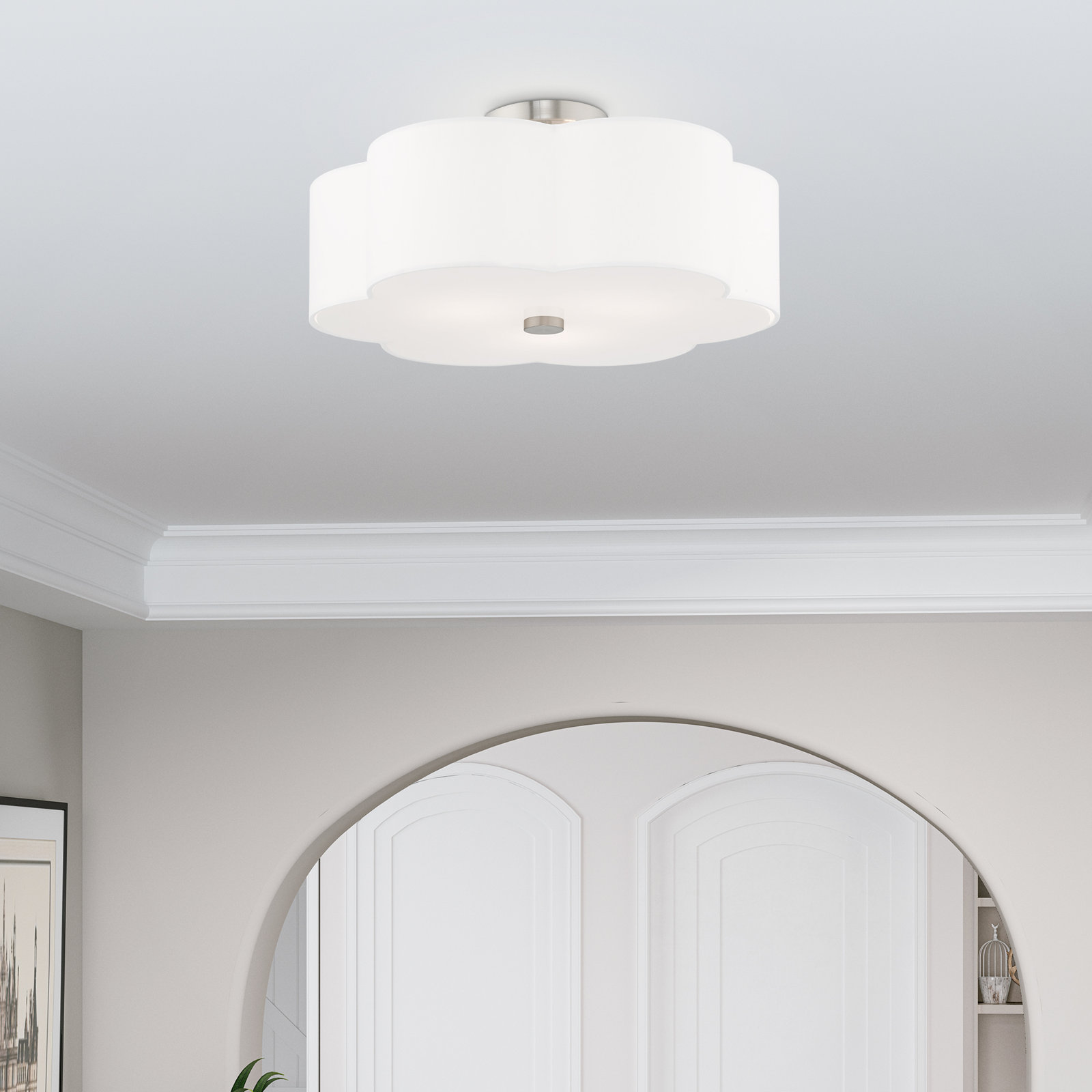 Vino 3 Light Semi Flush Mount, 8.5" H x 18" W x 18" D