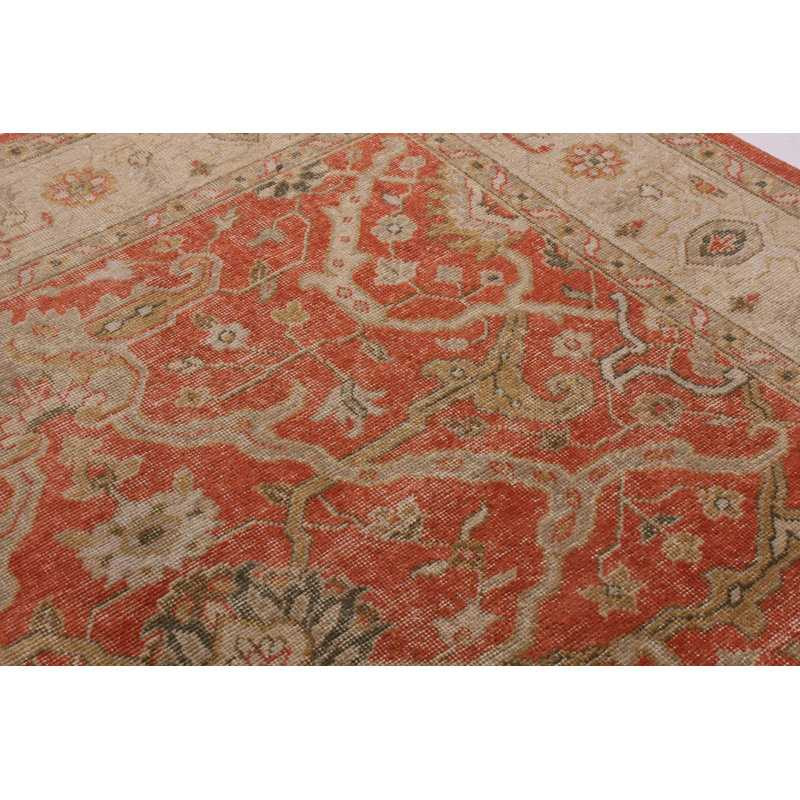 Distressed Homage Hand Knotted Wool Oriental Area Rug, Rectangle 8' x 10'