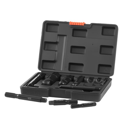 Ensemble d'extracteurs de tuyaux, extracteurs de tuyaux brisés en acier robuste 9 pièces, avec étui de rangement solide, acier Cr-Mo pour enlever les tuyaux filetés et les raccords endommagés de 1/8 po à 1 po, pour les mécaniciens de plomberie