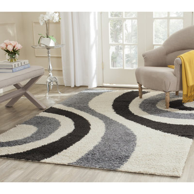 Delane Abstract Beige/Gray/Black Area Rug