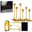 Bougeoirs dorés - Porte-bougie 6 pièces et accessoires de bougie 5 pièces, porte-bougies pour centre de table 