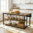 63" Industrial Kitchen Island With Storage Shelves For Kitchen Dining Room