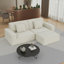 Grand canapé à rayures 106,3 pouces, style moderne, meubles de salon et de chambre à coucher, style maison confortable, éponge à rebond élevé, beige-1268275337
