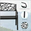 Banc de jardin élégant en métal avec dossier à motif floral, parfait pour la détente en plein air et l'attrait esthétique