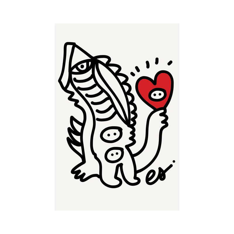 Spread Love And Graffiti Art by Emmanuel Signorino - Wrapped Canvas Painting, 101.6 cm H x 66.04 cm W x 3.175 cm D
