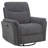 Adler Upholstered Power Swivel Glider Recliner Charcoal Grey-2086831852