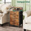 39.5cm W Manufactured Wood Bedside Table