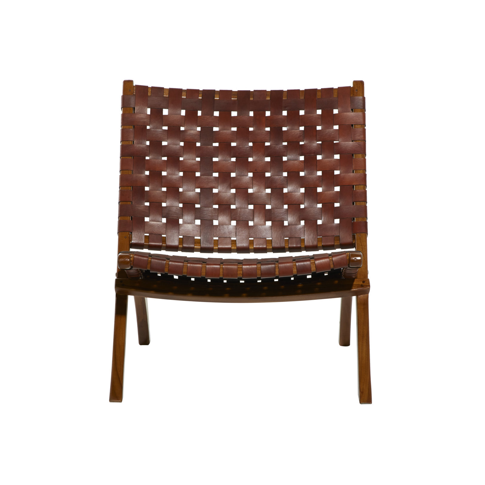 Lehigh Fabric Patio Folding Chair, Brown