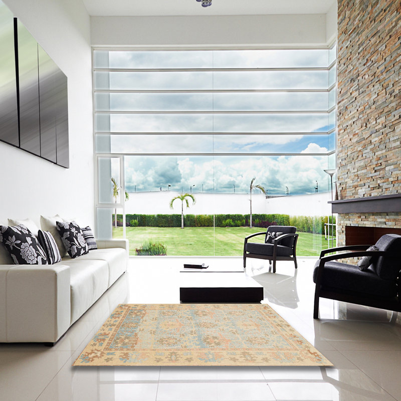 Tapis abstrait moderne 1611, Carré 8 pi