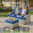 Wahkon 7 - Person Outdoor Conversation Set, Wicker Patio Sofa & Chair Set with Fire Pit and Cushions-1658678159