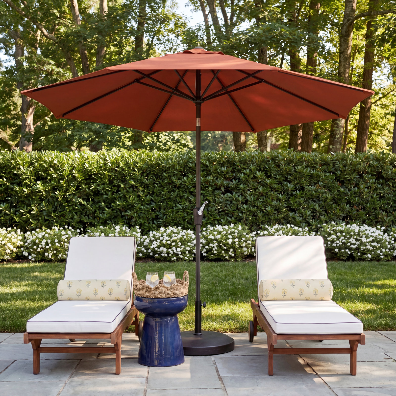 Stevie 9' Umbrella, Terracotta- Olefin