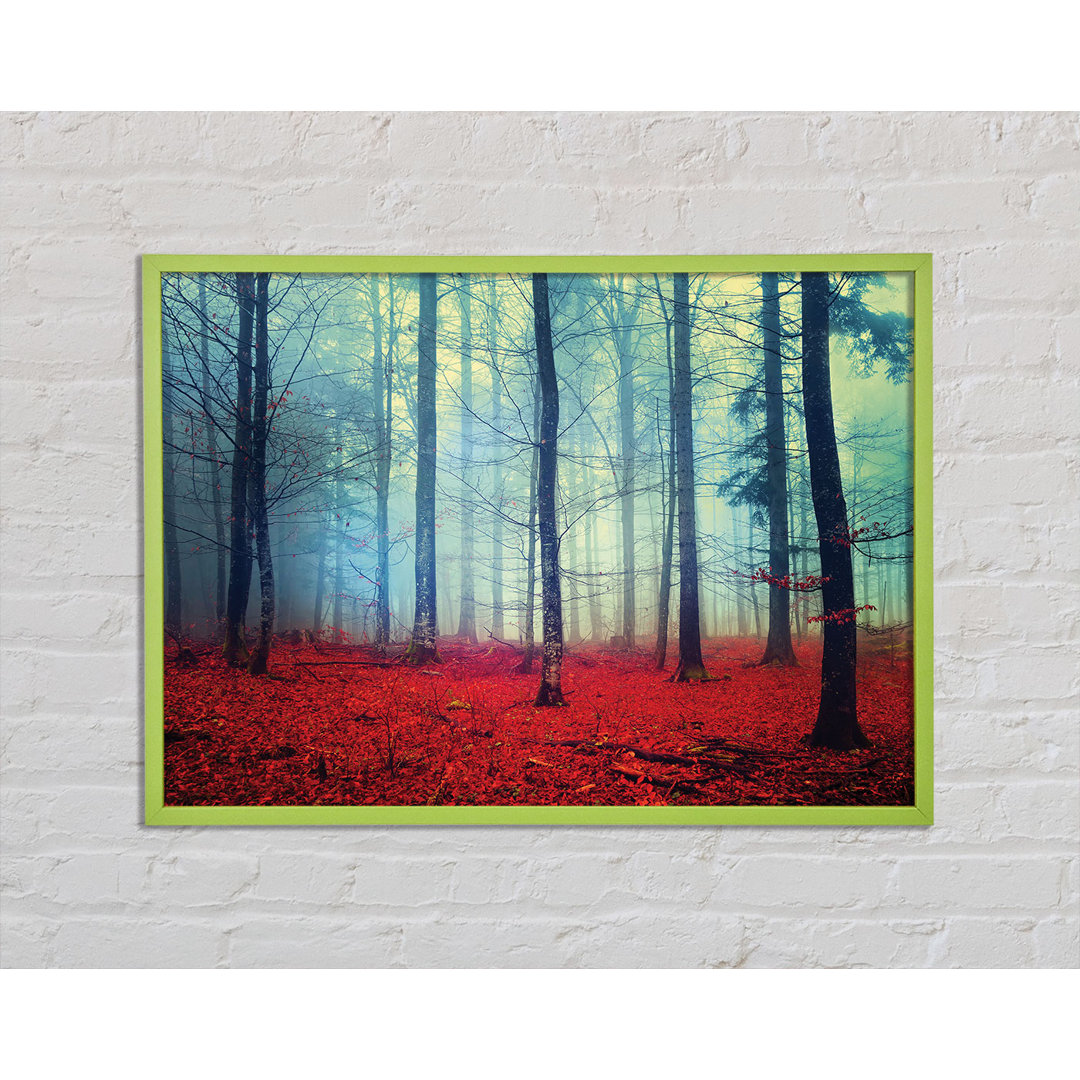 Pugsley Mist In The Red Forest - Einzelner Bilderrahmen Kunstdrucke