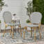 Ensemble de 2 chaises bistro d'extérieur en rotin et aluminium