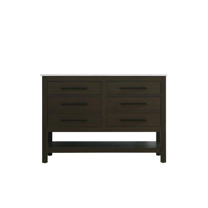 48 inch Single Bathroom Vanity_Modern_VF60548, Mocha Brown